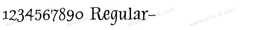 1234567890 Regular字体转换